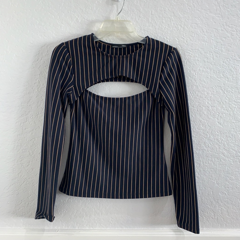 Zara cropped long sleeved top